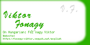 viktor fonagy business card